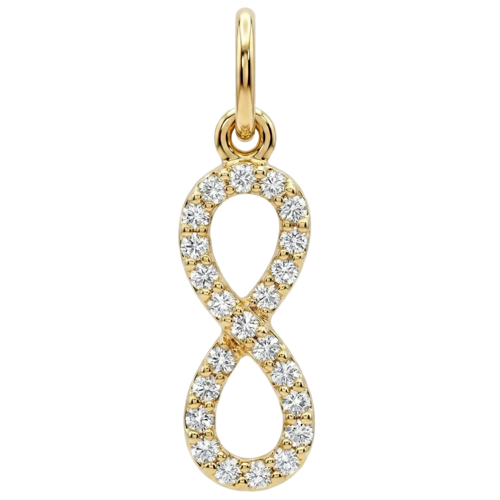 Small Infinity Charm Pave Diamonds