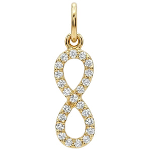 Small Infinity Charm Pave Diamonds