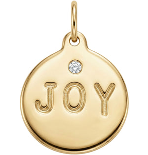 Joy Disk Charm With Diamond