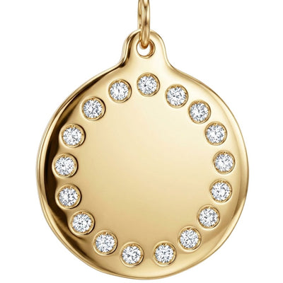 Large Eternity Disk Charm Pave Diamonds