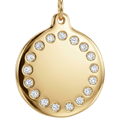 Large Eternity Disk Charm Pave Diamonds