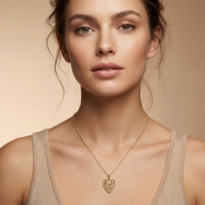 Large Filigree Heart Charm