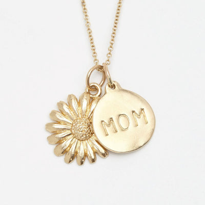 Large Montauk Daisy Flower Charm Jewelry Helen Ficalora 14k Yellow Gold