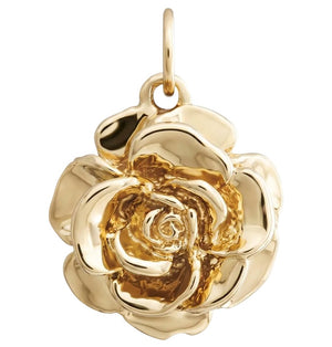 Large Tea Rose Flower Charm