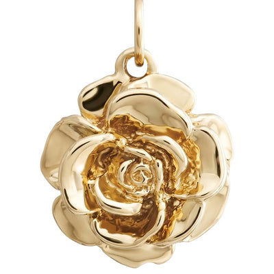 Large Tea Rose Flower Charm