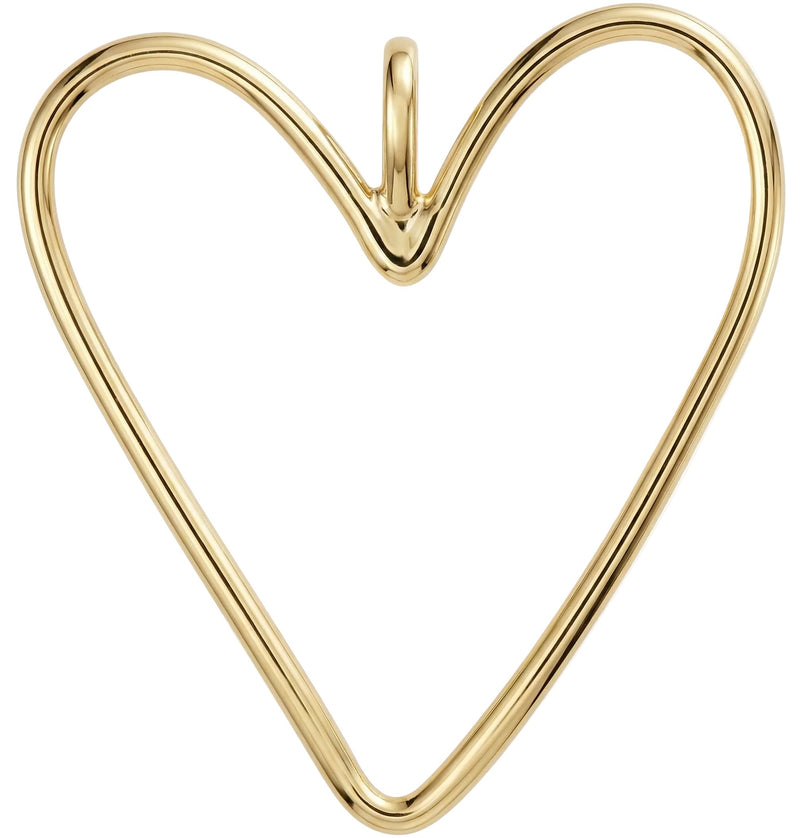 Large Wire Heart Charm