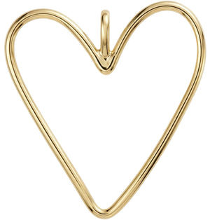 Large Wire Heart Charm