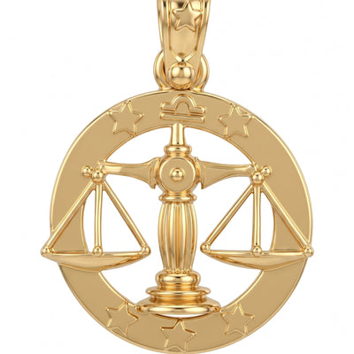 Libra Zodiac Charm 14k Gold