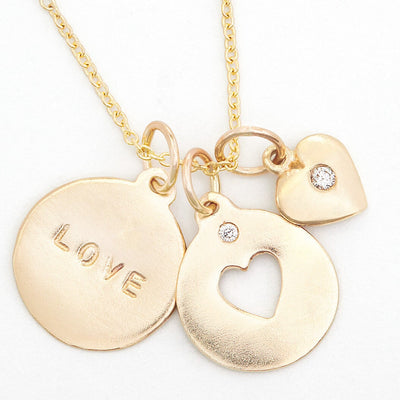 Helen Ficalora Gold "Love" Charm