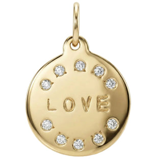 Love Disk Charm Pavé Diamonds