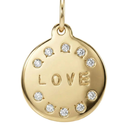 Love Disk Charm Pavé Diamonds