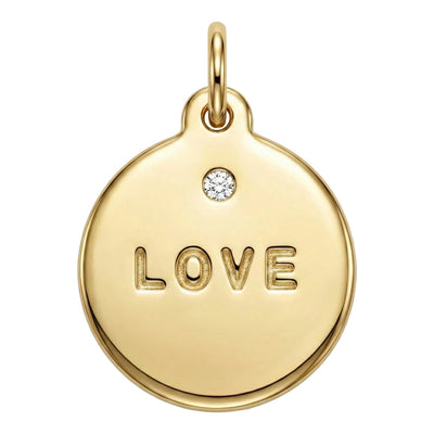 Love Disk Charm With Diamond