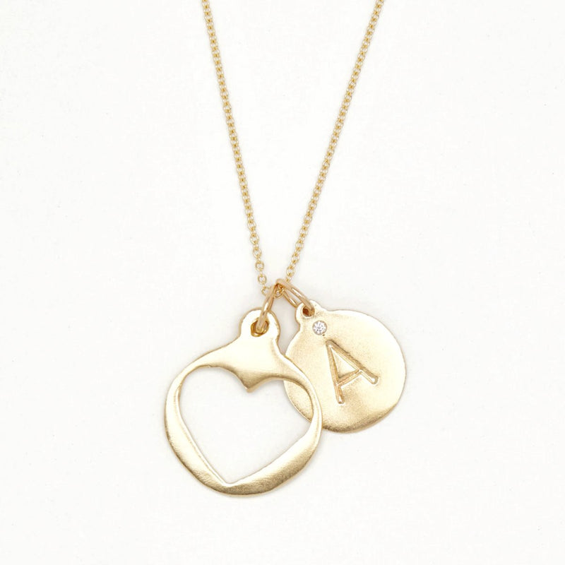 Medium Heart Cutout Charm Jewelry Helen Ficalora 14k Yellow Gold