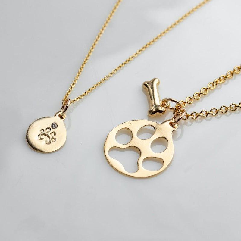 Small Paw Print Disk Charm With Diamond Jewelry Helen Ficalora For Necklaces And Bracelets