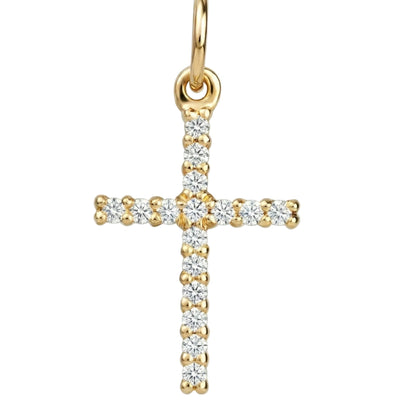 Medium Diamond Cross Mini Charm