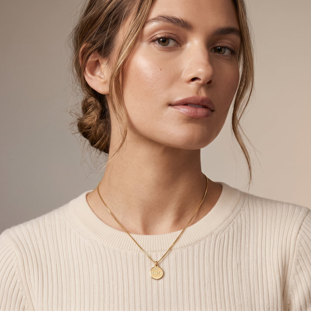 Mimi Disk Charm With Diamond