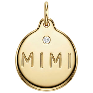 Mimi Disk Charm With Diamond
