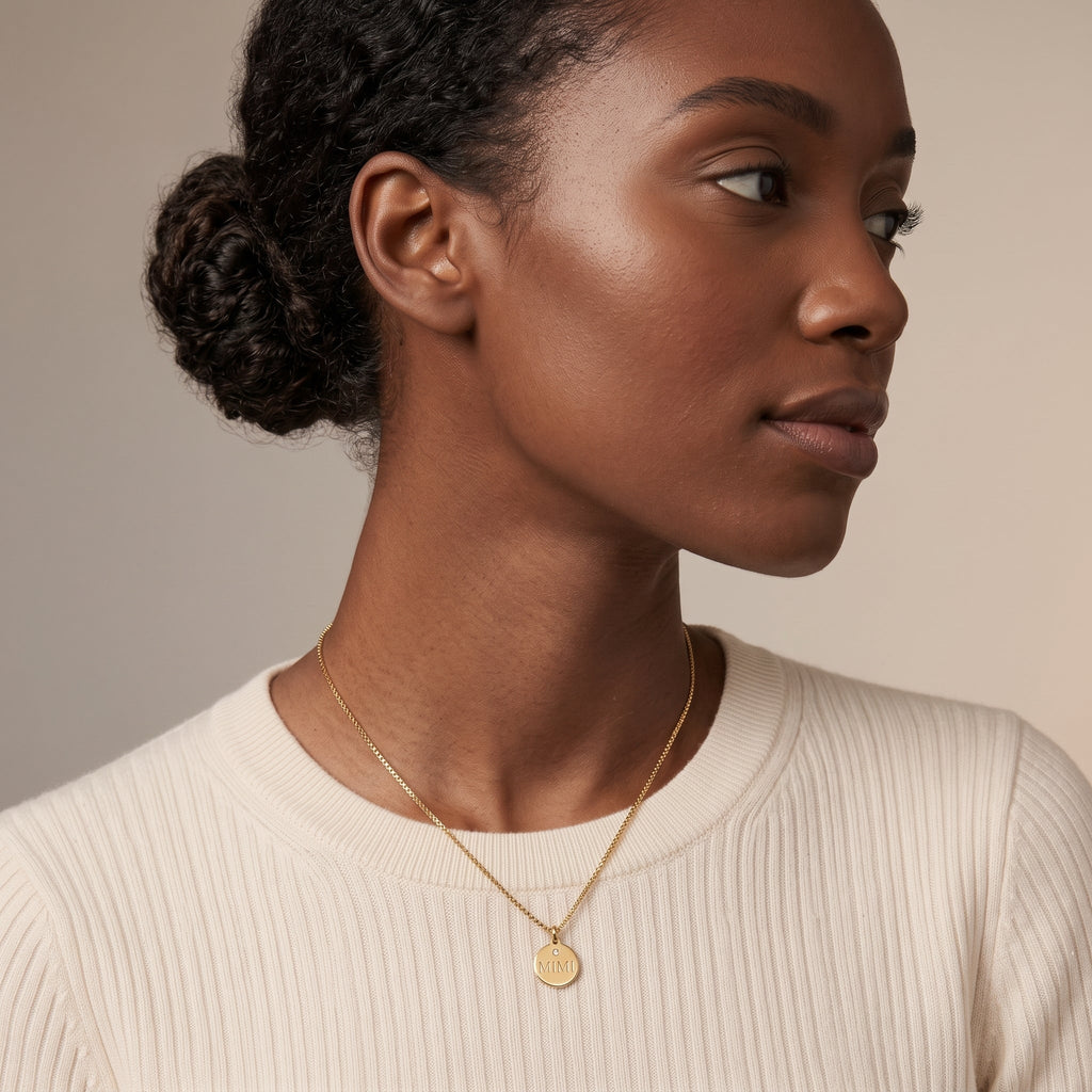 Mimi Disk Charm With Diamond