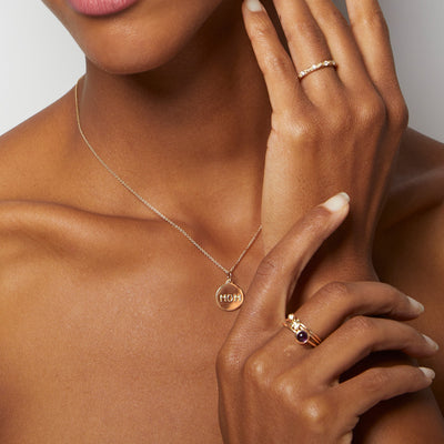 Helen Ficalora 14k Gold "Mom" Pendant for Necklaces & Bracelets 