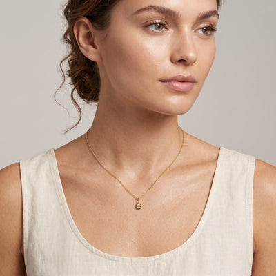 Montauk Daisy Flower Charm 14k Yellow Gold