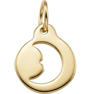 Crescent Moon Cutout Charm