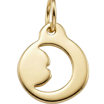 Crescent Moon Cutout Charm