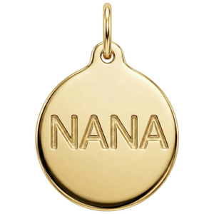 14k Gold Nana Disk Charm 