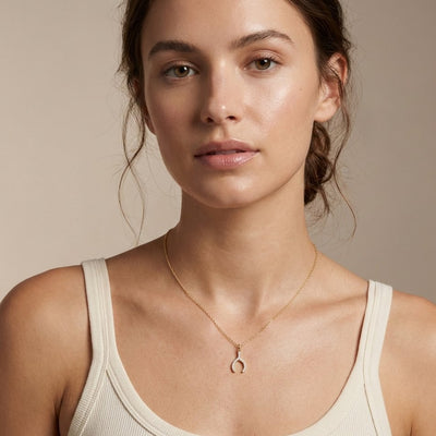 Wishbone Mini Charm Pave Diamonds