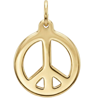 Peace Sign Cutout Charm