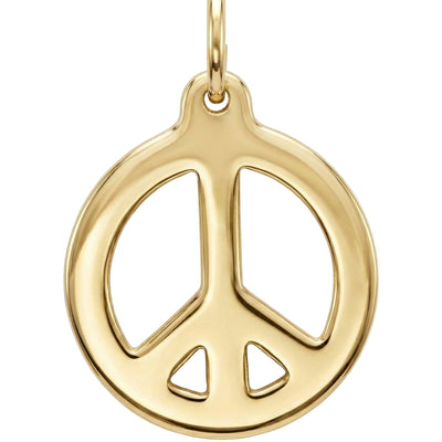 Peace Sign Cutout Charm