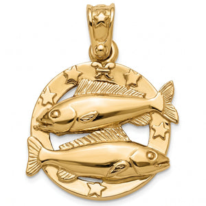 Large Pisces Zodiac Charm