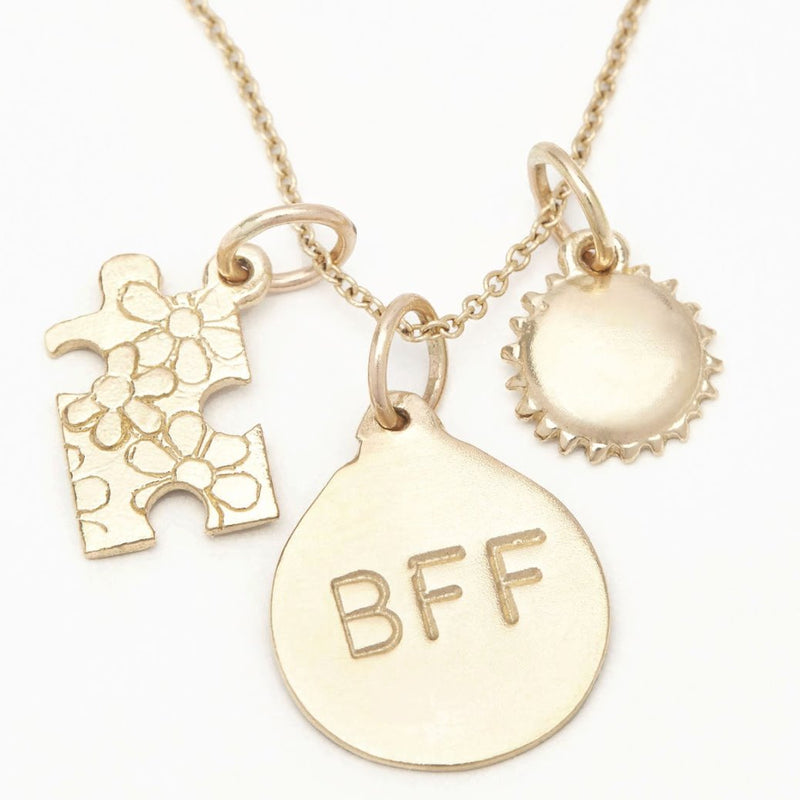 Puzzle Piece Mini Charm Jewelry Helen Ficalora 14k Yellow Gold