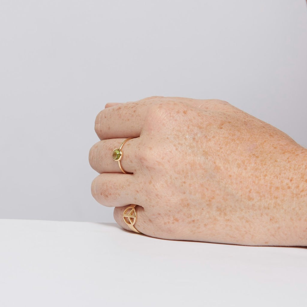 Gemstone Stacking Ring With Peridot Jewelry Helen Ficalora 14k Yellow Gold 5