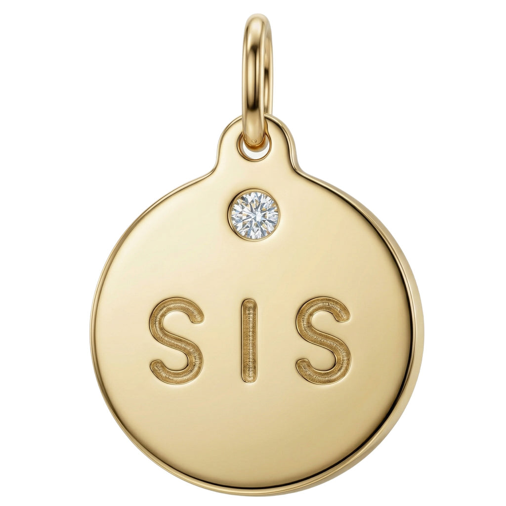 Sis Disk Charm With Diamond