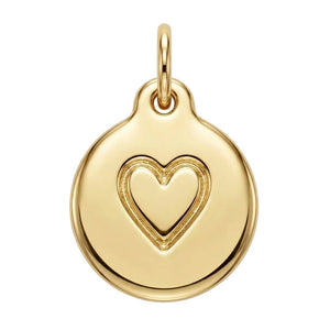 Small Heart Disk Charm