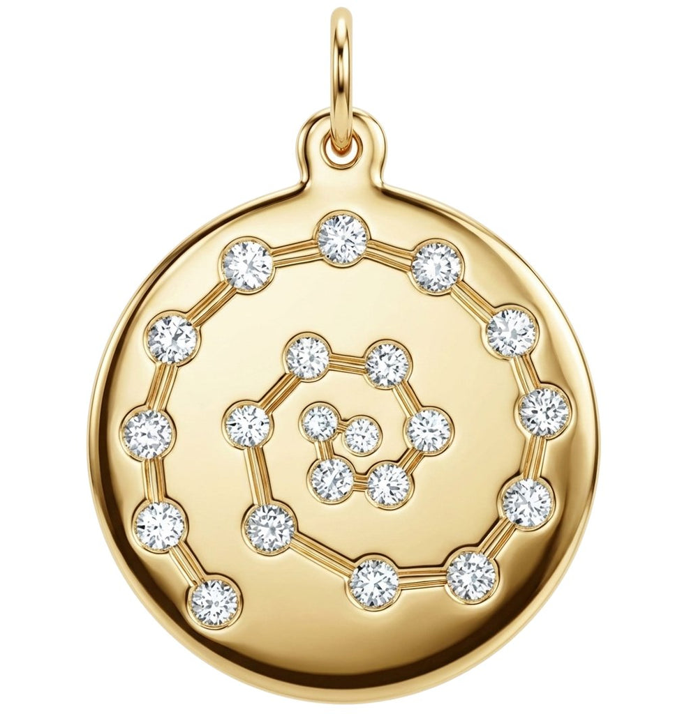 Spiral Charm Pavé Diamonds