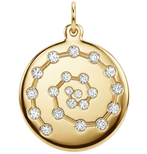 Spiral Charm Pavé Diamonds