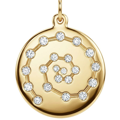 Spiral Charm Pavé Diamonds