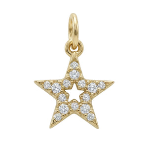 Star Mini Charm With Pavé Diamonds