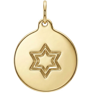 Star of David Disk Charm
