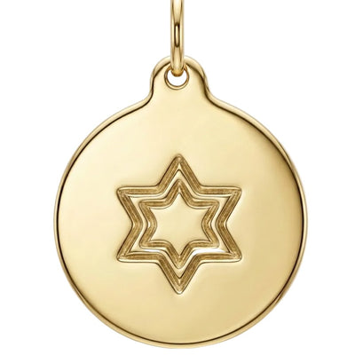 Star of David Disk Charm