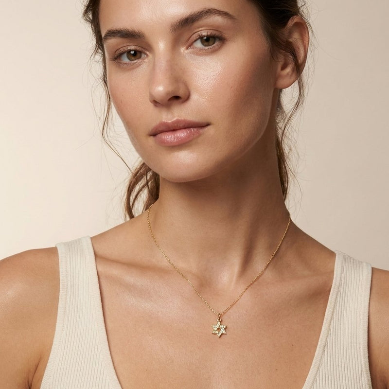 Star of David Mini Charm Pavé Diamonds