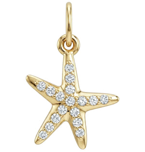 Starfish Mini Charm Pave Diamonds