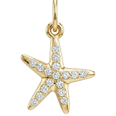 Starfish Mini Charm Pave Diamonds