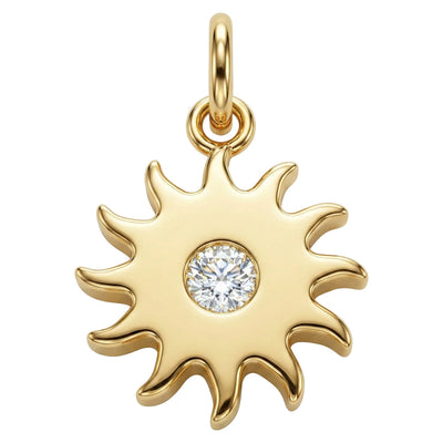 Sun Mini Charm With Diamond