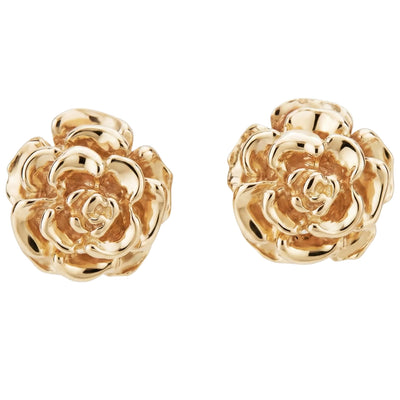 Small Tea Rose Stud Earrings