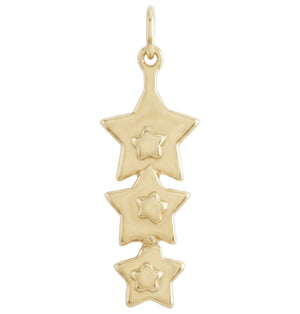 Triple Star Dangle Charm