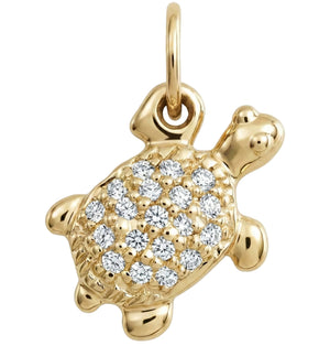 Turtle Mini Charm Pave Diamonds