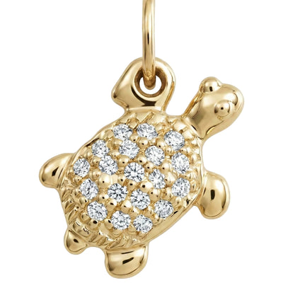 Turtle Mini Charm Pave Diamonds