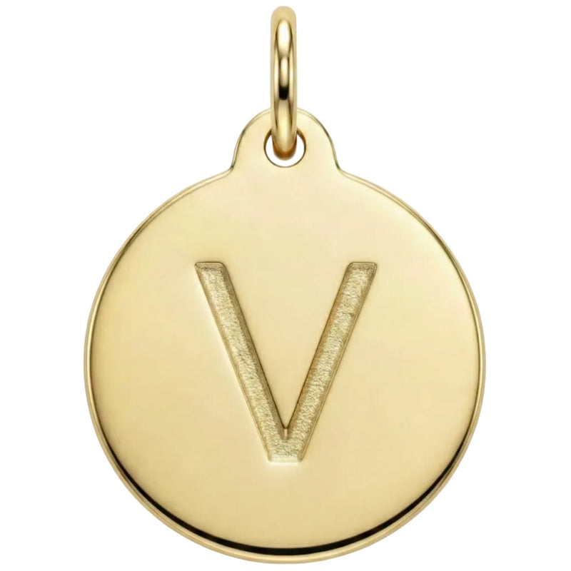 "V" Alphabet Charm